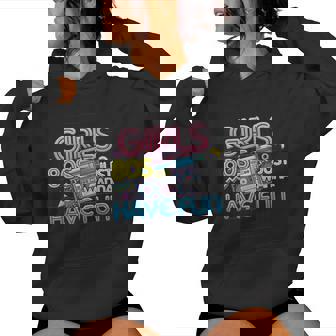Girl Just Wanna Have Fun Nostalgia 1980S 80S Throwback Women Hoodie - Seseable