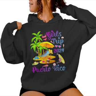Girls Trip 2024 Beach Vacation Puerto Rico Beach Women Hoodie - Thegiftio UK