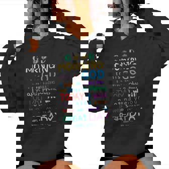 Good Morning This Is God Christian Bible Verse Women Hoodie - Monsterry