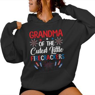 Grandma Of The Cutest Little Firecracker 4Th Of July Women Hoodie - Monsterry DE
