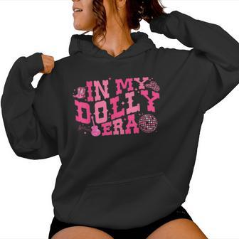 Groovy In My Dolly Era Dolly First Name Pink Cowgirl Western Women Hoodie - Thegiftio UK