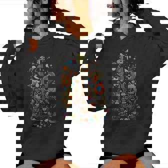 Groovy Guitar Guitarist Rock Concert Festival Guitar Women Hoodie - Thegiftio UK