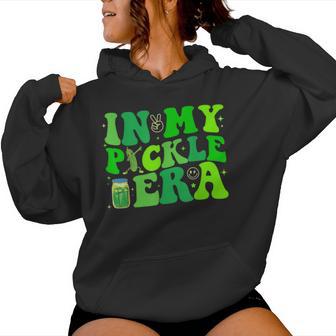 Groovy In My Pickle Era Cucumber Women Hoodie - Thegiftio UK