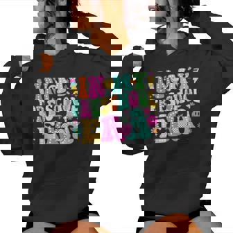 Groovy In My Preschool Era Back To School Teacher Women Hoodie - Thegiftio