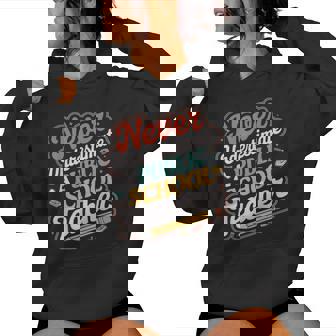 Groovy Never Underestimate A Public School Teacher Women Women Hoodie | Seseable UK