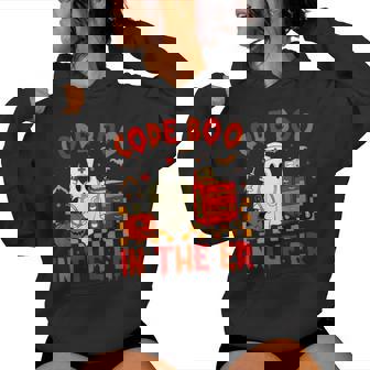 Halloween Er Costume Code Boo In The Er Nurse Crew Ghost Women Hoodie | Mazezy