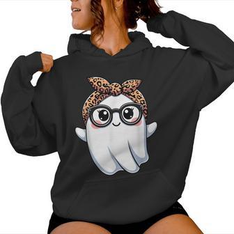 Halloween Ghost Glasses Boo Spooky Season Toddler Girl Women Hoodie - Thegiftio UK