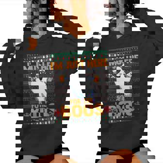 Halloween Ghost I'm Just Here For The Boos Booze Hound Women's Hoodie - Monsterry