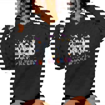 Halloween Icu Nurse Retro Icu Boo Crew Boo Ghosts Cropped Women Hoodie - Monsterry
