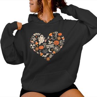 Halloween Radiology Boo Crew Heart X-Ray Tech Fall Autumn Women Hoodie - Thegiftio UK