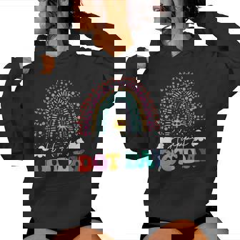 Happy Dot Day Colorful Rainbow Girls Boys Youth Polka Dot Women Hoodie - Thegiftio UK