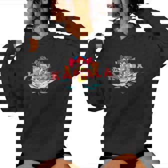 Harris 2024 Vintage Lotus Flower Boho Kamala Harris 2024 Women Hoodie - Monsterry