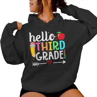 Hello Third Grade Team 3Rd Grade Teacher Back To School Women Hoodie - Thegiftio UK