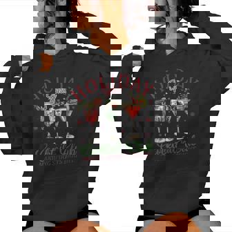 Holiday Spirit Cocktail Club Christmas Drinking Wine Women Hoodie - Monsterry