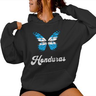 Honduras Flag Proud Butterfly Central America Honduran Roots Women Hoodie - Thegiftio UK