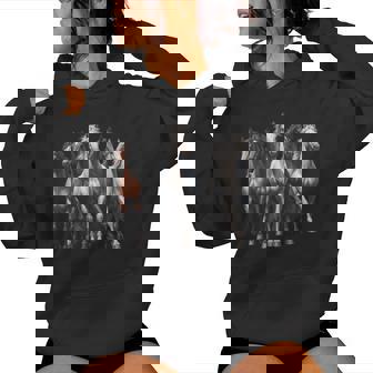 Horse Lovers Horse Collage Graphic For Women Women Hoodie - Thegiftio UK