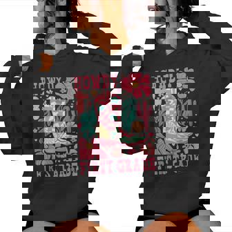 Howdy First Grade Western 1St Grade Teachers Cowboy Cowgirls Women Hoodie | Mazezy