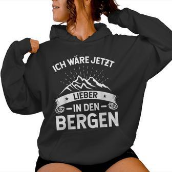 Ich Wäre Jetzt Lieber In Den Bergen Women's & Hiking Kapuzenpullover für Damen - Geschenkecke