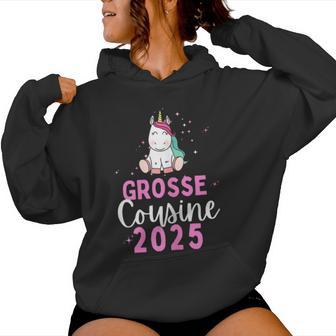 Ich Werde Große Cousin 2025 Unicorn Girls' Cousin Kapuzenpullover für Damen - Geschenkecke