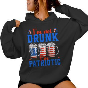 I'm Not Drunk I'm Patriotic American 4Th Of July Women Hoodie - Monsterry CA