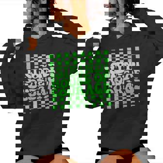 Isibindi House Of Courage Green Retro Groovy Social Isibindi Women Hoodie - Thegiftio UK