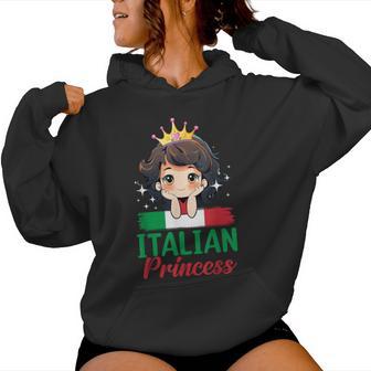 Italian Princess Italy Girl Cute Italian Flag Women Hoodie - Thegiftio UK