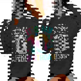 It's My 10Th Birthday Bubble Boba Tea Party 10 Year Old Girl Women Hoodie - Thegiftio