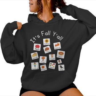 It's Fall Y'al Speech Therapy Slp Teacher Appreciation Women Hoodie - Thegiftio UK
