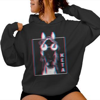 Keta Ketamine Horse Rave Dj Party Techno Women Hoodie - Thegiftio UK