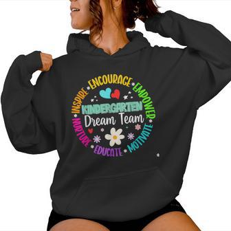 Kindergarten Dream Team Back To School Tour Teacher Students Women Hoodie - Thegiftio UK