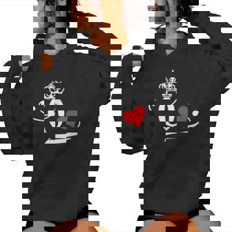 King & Queen Of Hearts Matching Couple Saint Valentine's Day Women Hoodie - Thegiftio UK