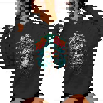 La Catrina Dia De Los Muertos Latina Cinco De Mayo Women Hoodie - Thegiftio UK