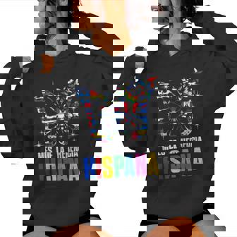 Latinx Countries Flags Mes De La Herencia Hispana Butterfly Women Hoodie - Monsterry