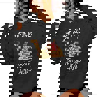 Lindo Regalo Camel Gráfico Just A Girl Who Loves Camels Sudadera con capucha para mujer - Regaloses