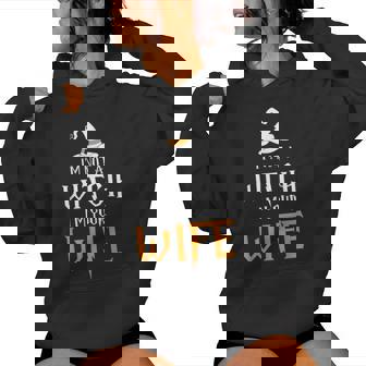 Matching Couples Halloween Im Not A Witch Wife Women Women Hoodie - Monsterry