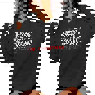 Merry Drunk I'm Christmas Christmas Market Women Hoodie - Monsterry