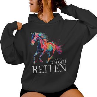 Mir Reichts Ich Geh Reiten Pferd Pferdemädchen Reiterin Kapuzenpullover für Damen - Geschenkecke