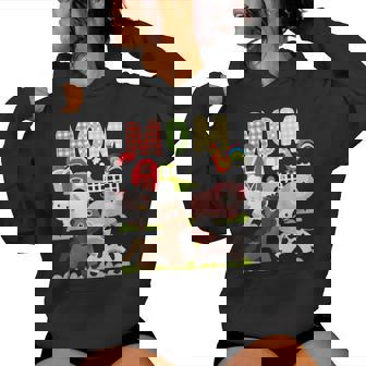 Mom Birthday Crew Barnyard Farm Animals Bday Party Women Hoodie - Monsterry
