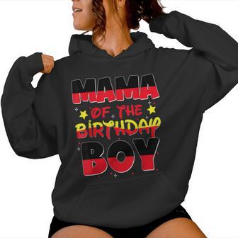 Mom And Dad Mama Of The Birthday Boy Family Party Decoration Women Hoodie - Monsterry