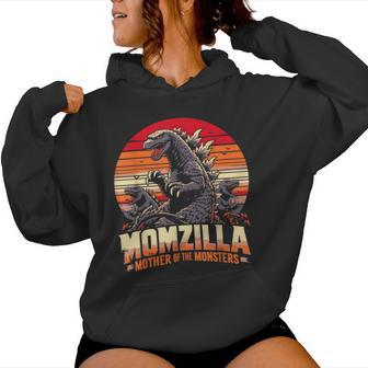 Momzilla Mother Of Monsters Retro Vintage Fanny Women Hoodie - Thegiftio UK