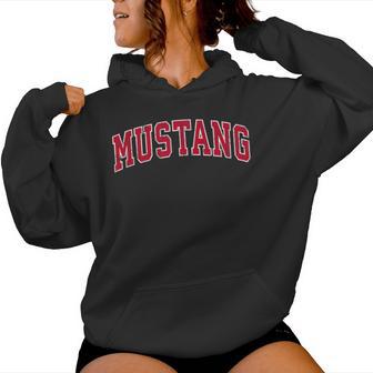 Mustang Oklahoma Okintage Sports Red S Kapuzenpullover für Damen - Geschenkecke