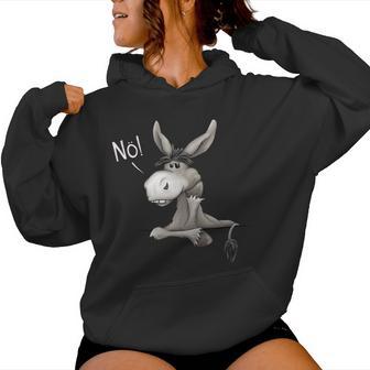 Nö Grummeliger Donkey Casual Stures Störrische Maultier Kapuzenpullover für Damen - Geschenkecke