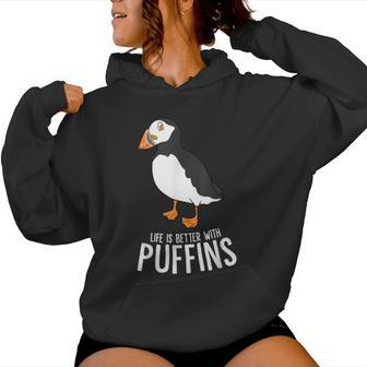 Nur Ein Mädchen Das Puffin Liebt Puffin Parrot Kapuzenpullover für Damen - Geschenkecke