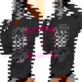 In October We Wear Pink Cna Life Nurse Breast Cancer Women Hoodie | Seseable CA