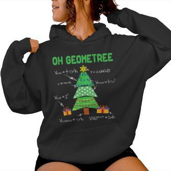 Oh Geometree Geometry Math Science Teacher Christmas Women Hoodie - Thegiftio UK