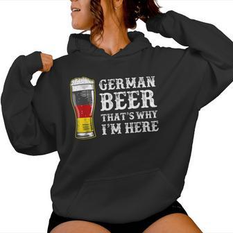 Oktoberfest With German Beer Das Ist Warum Ich Hier Bier German Beer German Beer Kapuzenpullover für Damen - Geschenkecke