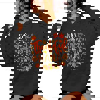 One Thankful Nana Fall Autumn Thanksgiving Women Hoodie - Monsterry
