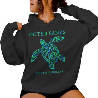 Outer Banks North Carolina Sea Turtle Souvenir Women Hoodie - Thegiftio UK