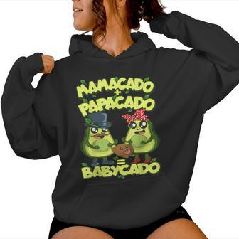 Papacado Mamacado Babycado Family Avocado Kapuzenpullover für Damen - Seseable