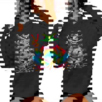 Peace Sign Frog Hippie Tie-Dye Men Women Hoodie - Thegiftio UK